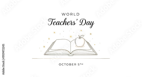 Open Book with Apple on Top.