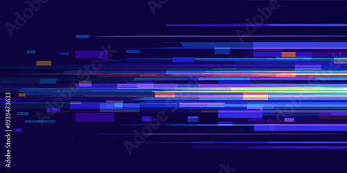 Abstract digital background with vibrant blue and purple horizontal bars