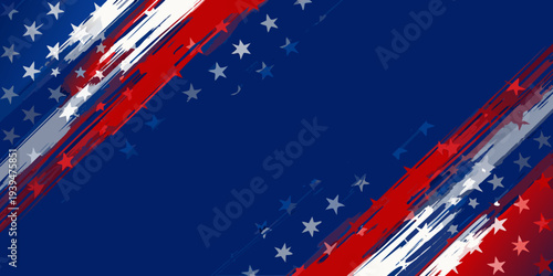 Abstract patriotic background featuring stars and stripes of the american flag
