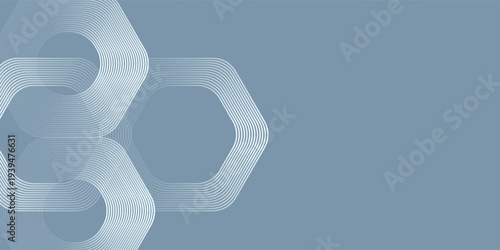 Abstract hexagon lines on gray background. Geometric stripe line art design Abstract hexagon lines on gray background elegant