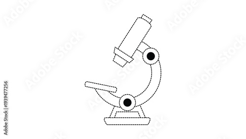 A classic compound microscope with dual eyepieces and adjustable focus knobs.