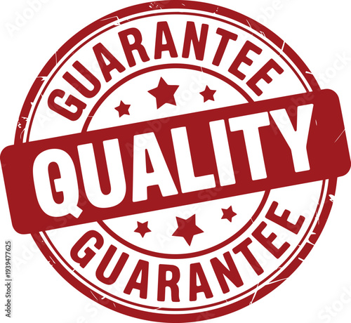Quality guarantee badge stamp