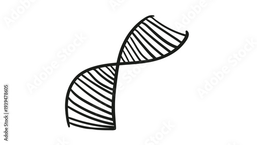 A stylized illustration of a double helix structure resembling dna strands