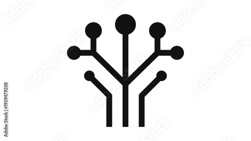 Abstract diagram of interconnected nodes resembling a neural or network structure