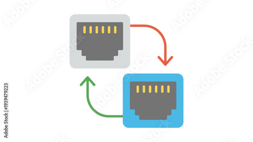 Illustration showing data transfer between two memory cards via different pathways