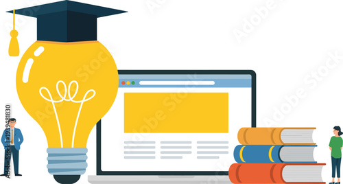 Happy young woman enjoying zipline adventure outdoor activity minimalist flat vector illustration isolated on white background for travel and leisure