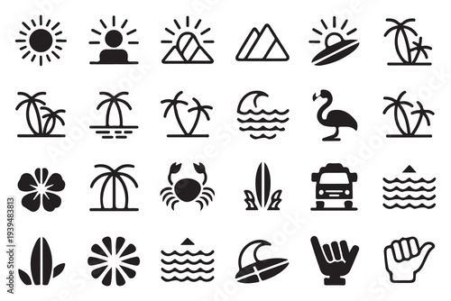 Set of fish skeleton icons isolated on white background