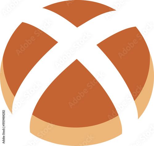 Abstract geometric circular segments in warm brown and orange tones