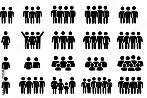 Simple People Group Icons