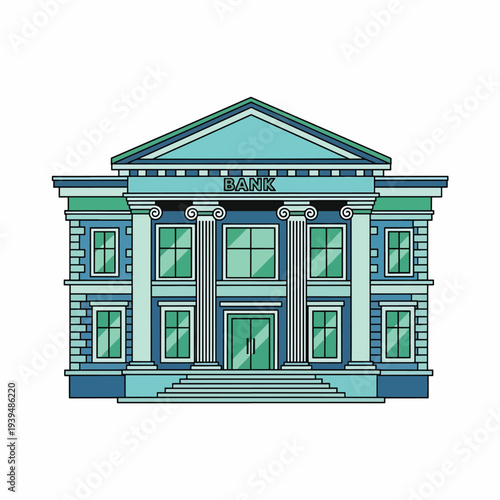 Illustration of a Government Building Facade.