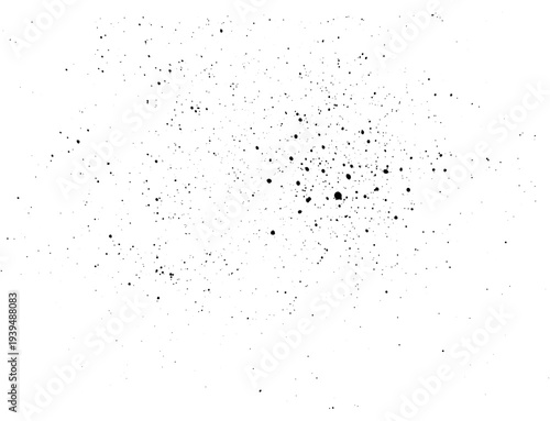 Black ink splatter texture isolated
