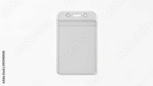 Clear plastic id badge holder