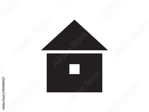 Simple house icon home symbol real estate residential building minimal architecture sign
