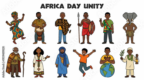 Africa Day Unity Diverse People Celebration