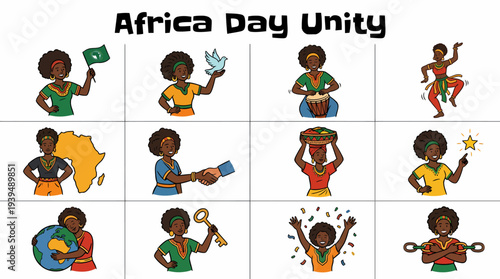 Africa Day Unity: Diverse People, Symbols of Peace & Culture