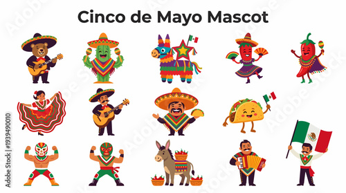 Cinco De Mayo Characters And Symbols For Celebration