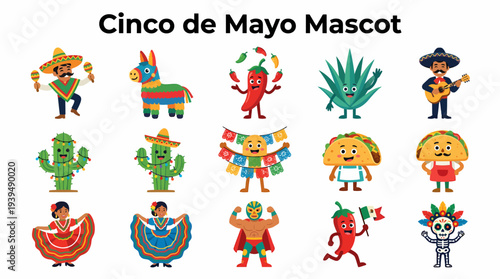 Cinco de Mayo Characters and Symbols