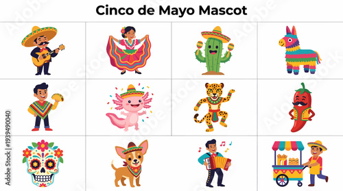 Cinco de Mayo Mascot Collection
