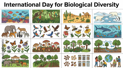 International Day for Biological Diversity - Ecosystems Collage