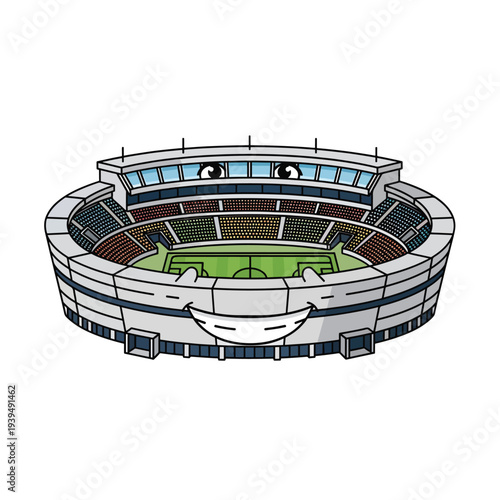 Illustration of a Modern Stadium Structure.