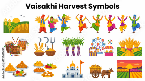 Vaisakhi Harvest Festival Symbols and Celebration Elements