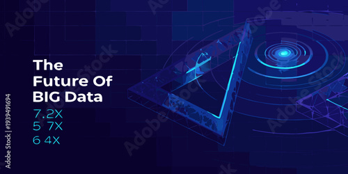 The future of big data visualized with abstract geometric shapes