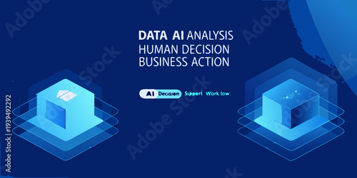 Abstract graphic representing data analysis ai and informed business decisions