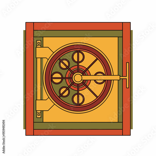 Safe Deposit Box with Combination Lock.