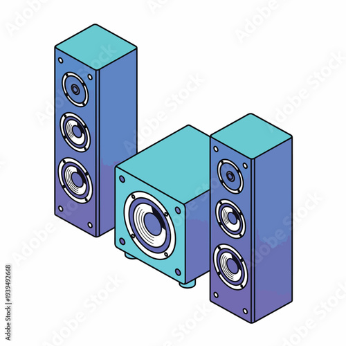 Stereo Speakers Electronic Audio Equipment Devices.