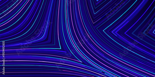Abstract flowing lines in vibrant shades of blue and purple