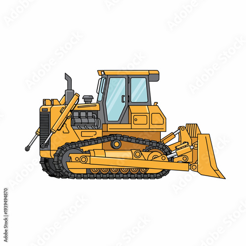 Photography Yellow Bulldozer Heavy Machinery Equipment.