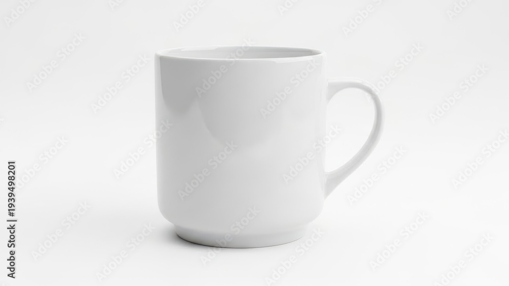 Fototapeta premium Simple white ceramic mug