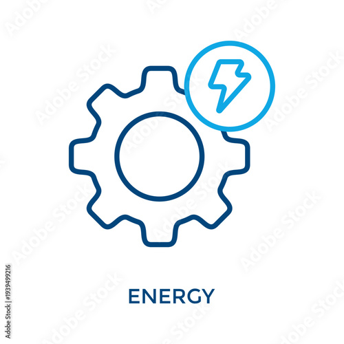Energy Icon Outline Color Style. Vector Illustration For Graphic Design