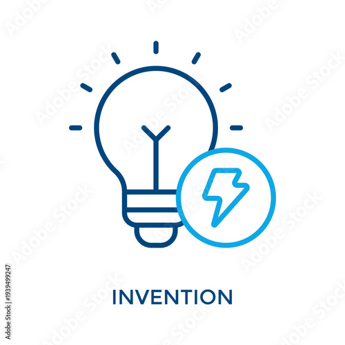 Invention Icon Outline Color Style. Vector Illustration For Graphic Design