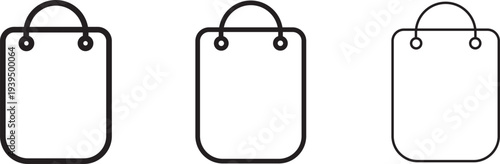 Shopping bag icon set. shopping icon vector. logo illustration. icon concept for web design