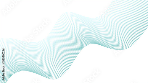 Abstract colorful wave element for design. Digital frequency track equalizer.  Dynamic flowing curve line isolated background.  Curved wavy line, smooth stripe. Modern white background, wavy lines. 