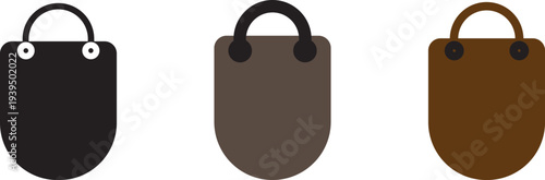 Shopping bag icon set. shopping icon vector. logo illustration. icon concept for web design