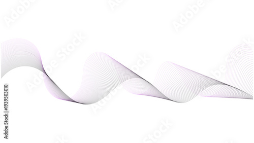 Technology abstract lines on white background. Undulate Grey Wave Swirl, frequency sound wave abstract background with business lines