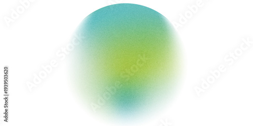Abstract green earth gradient background. Blurry fresh green, blue color circle gradient shape. Vector soft fresh backdrop. Aura gradation circle. Iridescent color. Zen space concept. Gradation circle