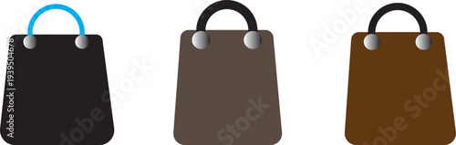 Shopping bag icon set. shopping icon vector. logo illustration. icon concept for web design