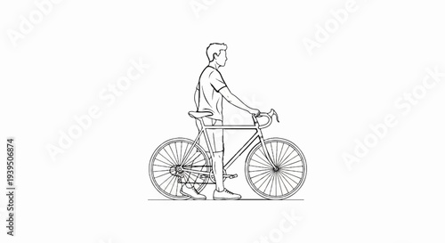 Person standing with bicycle