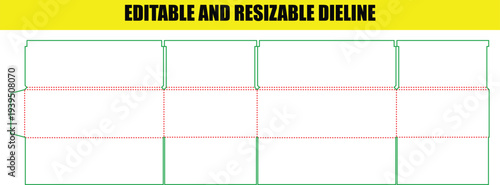 Efficient Packaging Solution for Rectangular Products Editable Dieline Template for Manufacturing and Production
