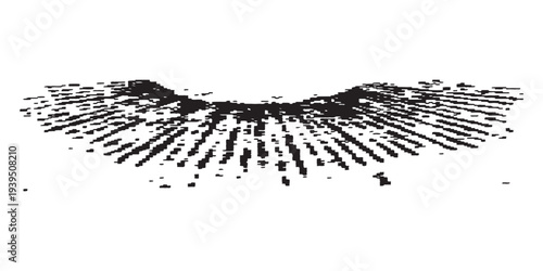 Abstract black and white fingerprint pattern.