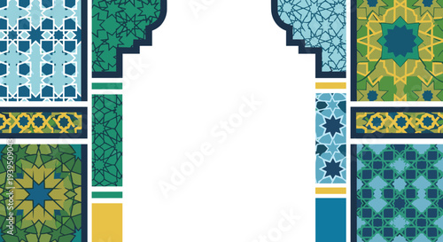 Happy Eid al Fitr, IDUL FITRI means Eid al Fitr. Eid Mubarak Icon Design with Islamic Element