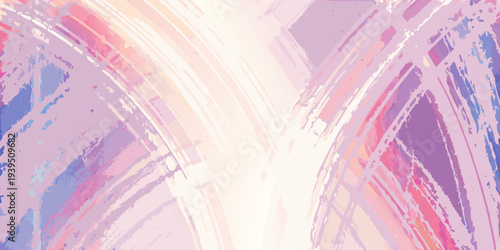 Abstract expressionist painting with sweeping brushstrokes in pastel colors