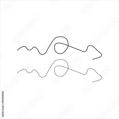 Wire drawing shapes on with smooth curved lines