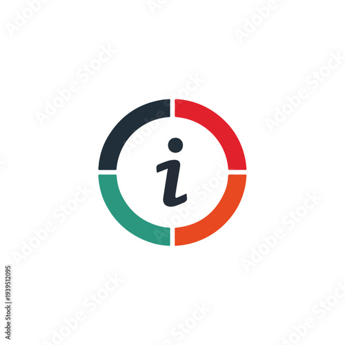 Information Icon Design Colorful Circle Segmented Logo
