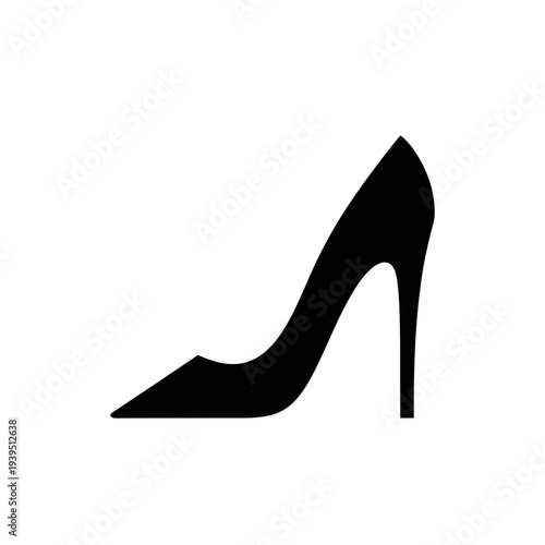 Black High Heel Shoe Silhouette.