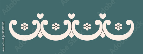 Vector illustration of a seamless frieze, classical architectural ornament with floral motifs. Stucco fragment. For textile design, wallpaper patterns, invitations design and packaging projects.