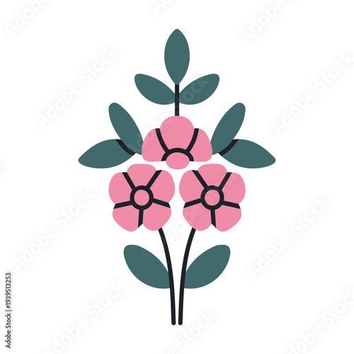 Decorative element of classic floral ornament in classicism style. Can be used in invitation, cover or title page design, as packaging, textile or branding element. Vector illustration. 
